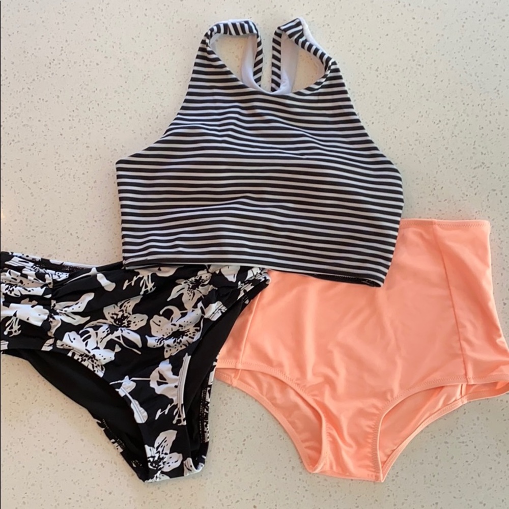 High waisted swimsuit 3 piece bundle S/M
